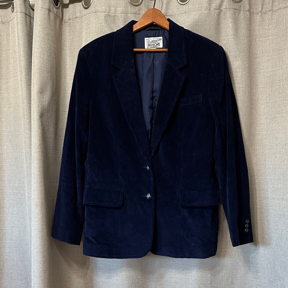Classic Navy/royal blue Corduroy Blazer